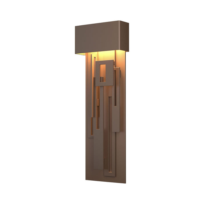 Collage LED Outdoor Wall Light in Small/Left/Coastal Bronze.