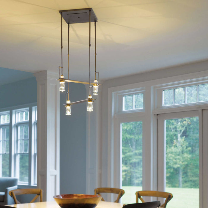 Erlenmeyer Multi-Light Pendant Light in dining room.