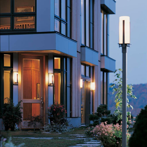 Forged Vertical Bars Outdoor Post Light Outside Area.