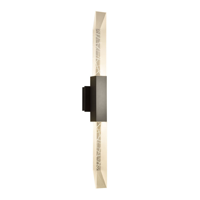 Refraction Outdoor Wall Light in Large/Coastal Black.