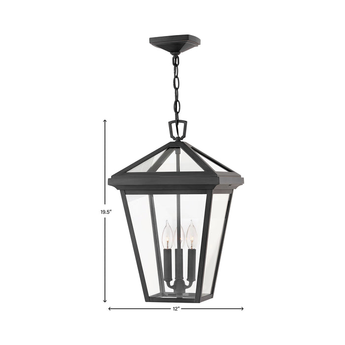 Alford Outdoor Pendant Light - line drawing.