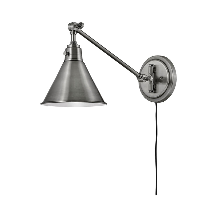 Arti Wall Light in Polished Antique Nickel/Steel (10.25-Inch).