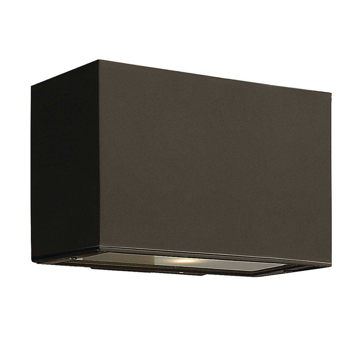 Atlantis Small Outside Area Led Wall Light in Bronze/Up/Downlight.
