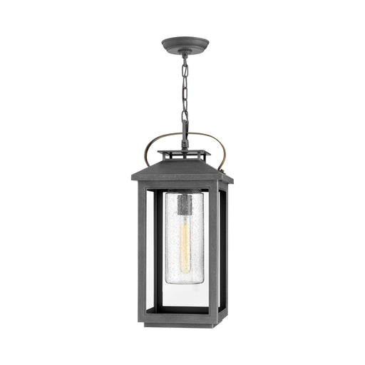 Atwater Outside Area Pendant Light in Ash Bronze.