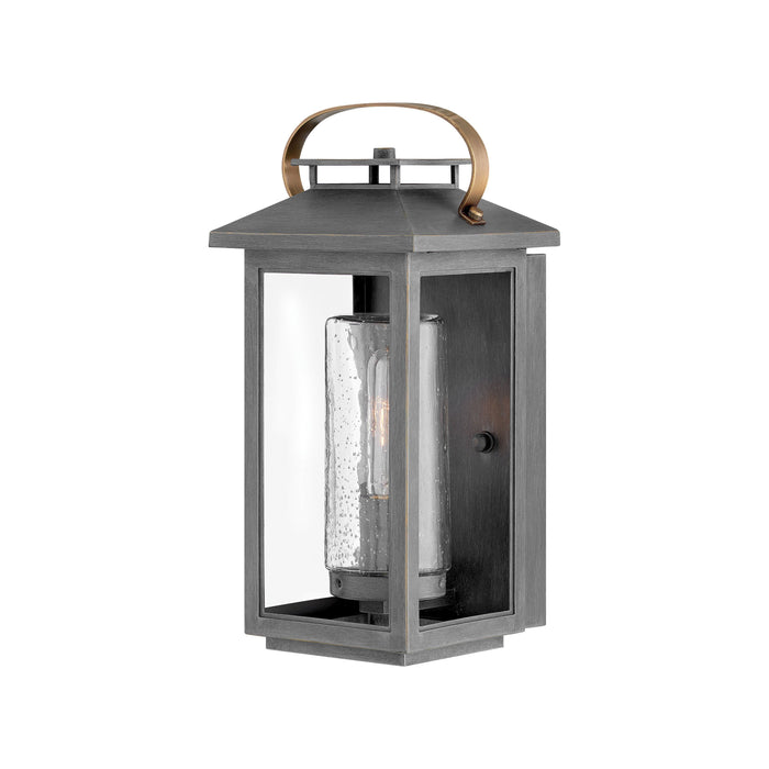 Atwater Outside Area Wall Light in Small/Ash Bronze.