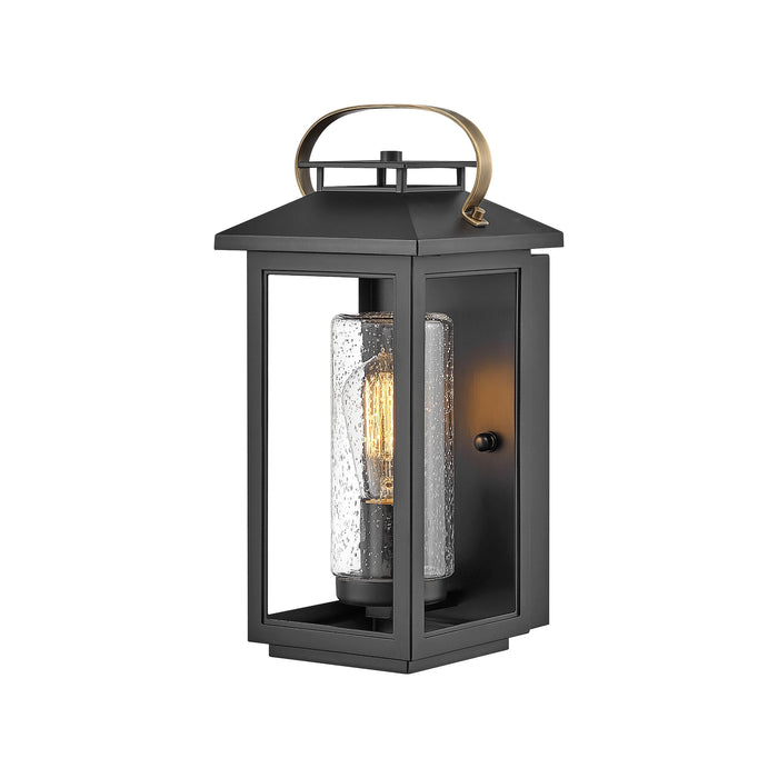 Atwater Outside Area Wall Light in Small/Black.