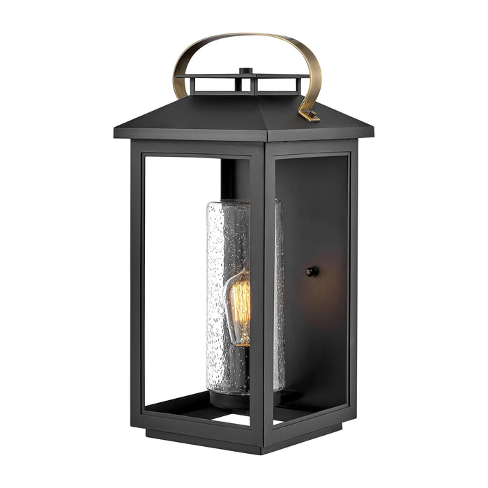Atwater Outside Area Wall Light in Large/Black.