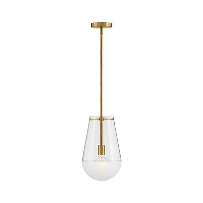 Beck Pendant Light in Lacquered Brass.