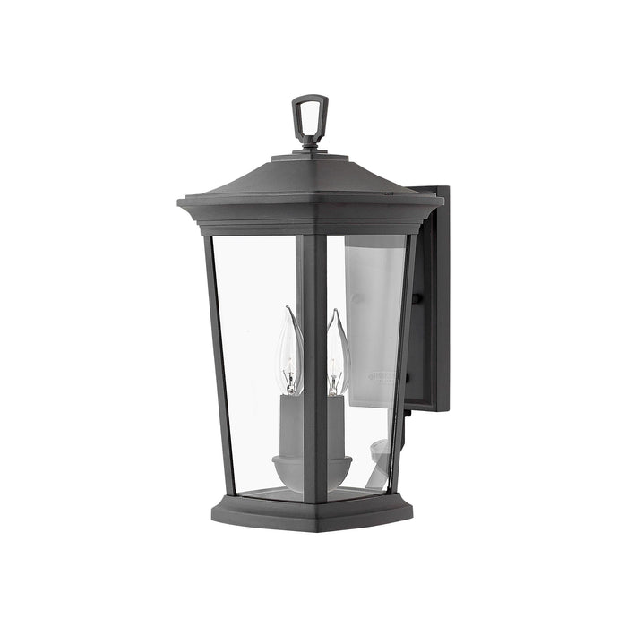 Bromley LED Outdoor Wall Light in Museum Black (Small).