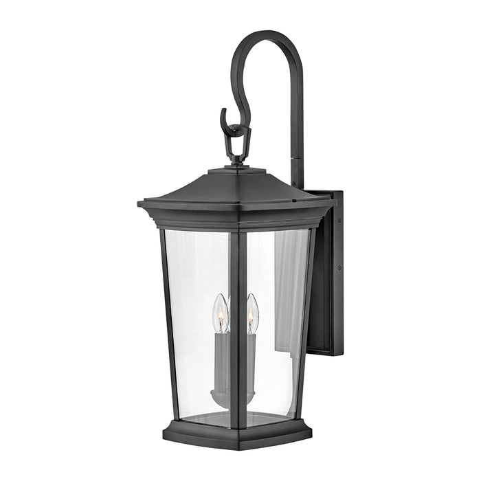 Bromley LED Outdoor Wall Light in Museum Black (Large).