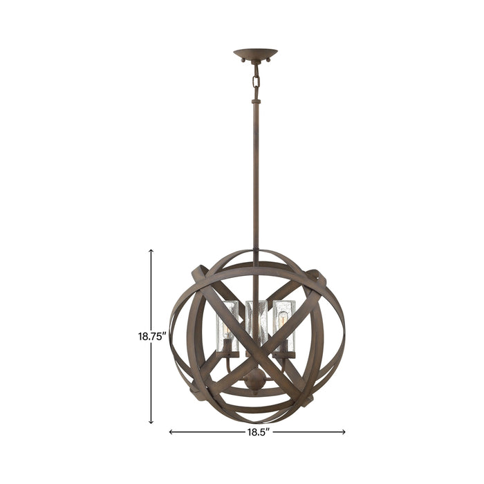 Carson Outside Area Pendant Light - line drawing.