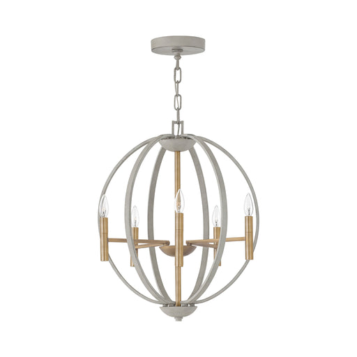 Euclid Chandelier in Cement Gray.
