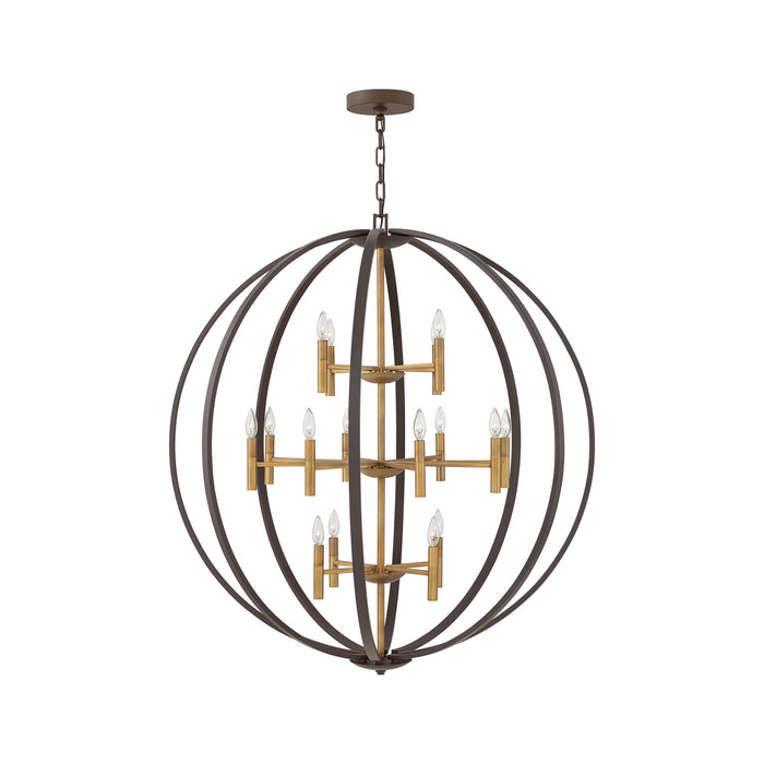 Euclid Chandelier in Large/Spanish Bronze.