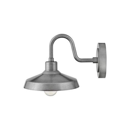 Forge Outside Area Wall Light in Antique Brushed Aluminum.