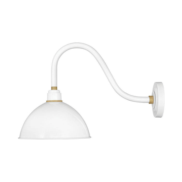 Foundry Outdoor Barn Wall Light in Classic/Gloss White (26-Inch).
