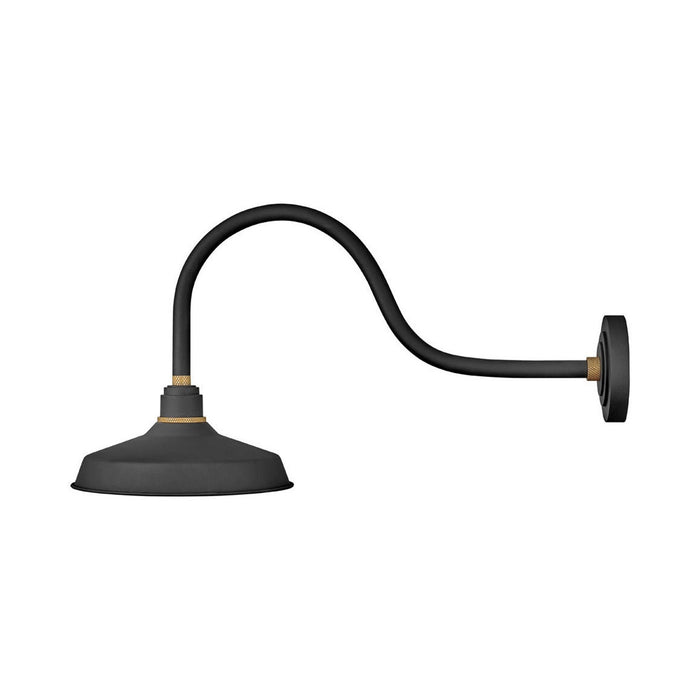 Foundry Outdoor Barn Wall Light in Dome/Textured Black (24-Inch).