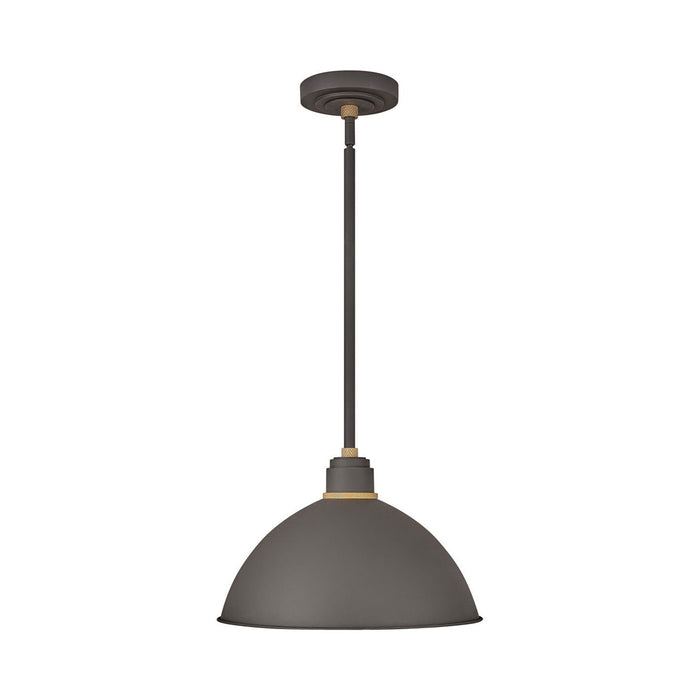 Foundry Outdoor Pendant Barn Light in Dome/Museum Bronze (16-Inch).