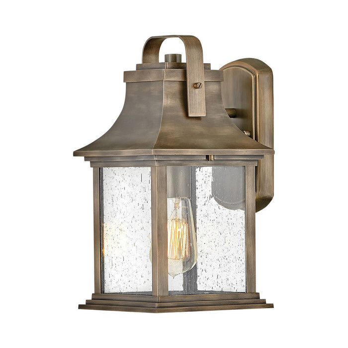 Grant Outside Area Wall Light in Small/Burnished Bronze.
