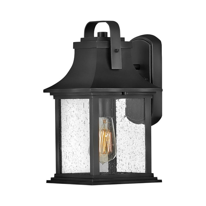 Grant Outside Area Wall Light in Small/Textured Black.