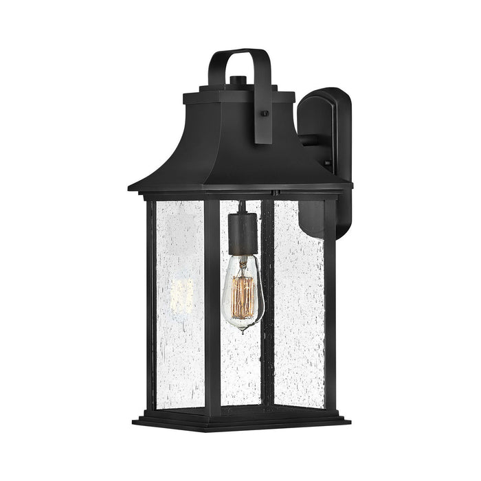 Grant Outside Area Wall Light in Large/Textured Black.