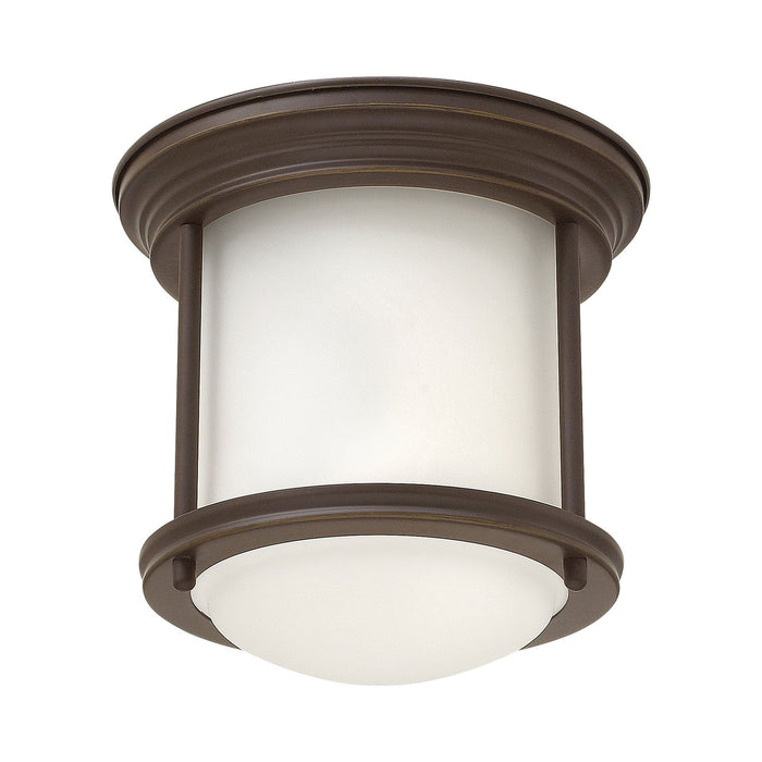 Hadley Flush Mount Ceiling Light in Small/Oil Rubbed Bronze.