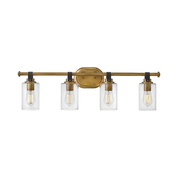 Halstead Bath Vanity Light in Heritage Brass (4-Light).