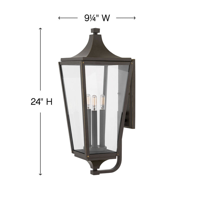 James Outdoor Wall Light - line drawing.