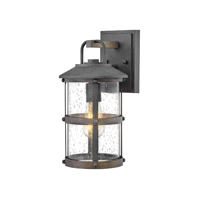 Lakehouse Outside Area Wall Light in Small/Aged Zinc.