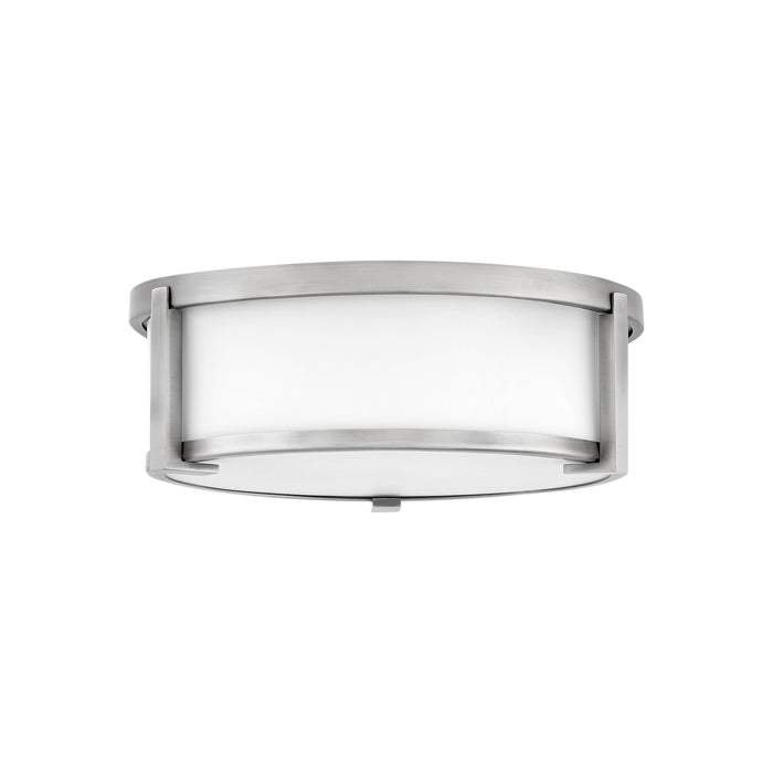 Lowell Flush Mount Ceiling Light in Antique Nickel (13.25-Inch).