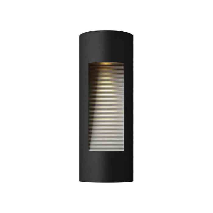 Luna Tall Outside Area Wall Light in Cylinder/Medium/Satin Black.