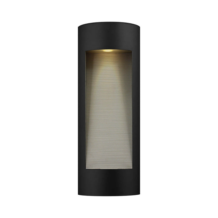 Luna Tall Outside Area Wall Light in Cylinder/Large/Satin Black.