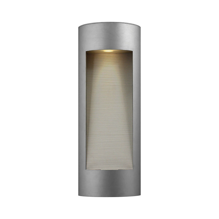 Luna Tall Outside Area Wall Light in Cylinder/Large/Titanium.