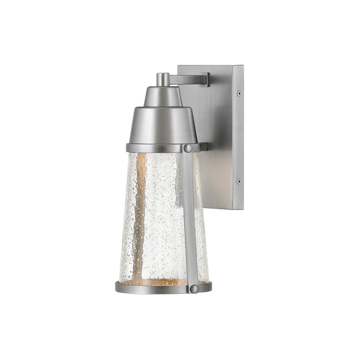 Miles Outside Area Led Wall Light in Small/Satin Nickel.