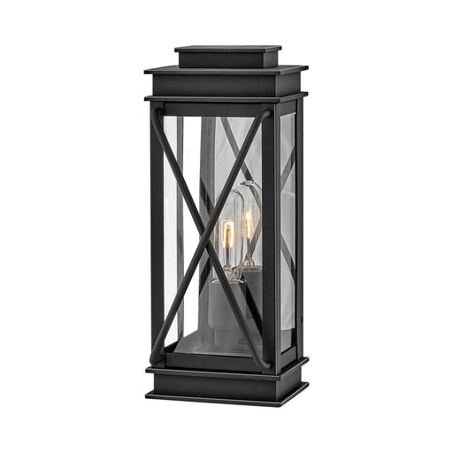 Montecito Outside Area Wall Light in Museum Black.