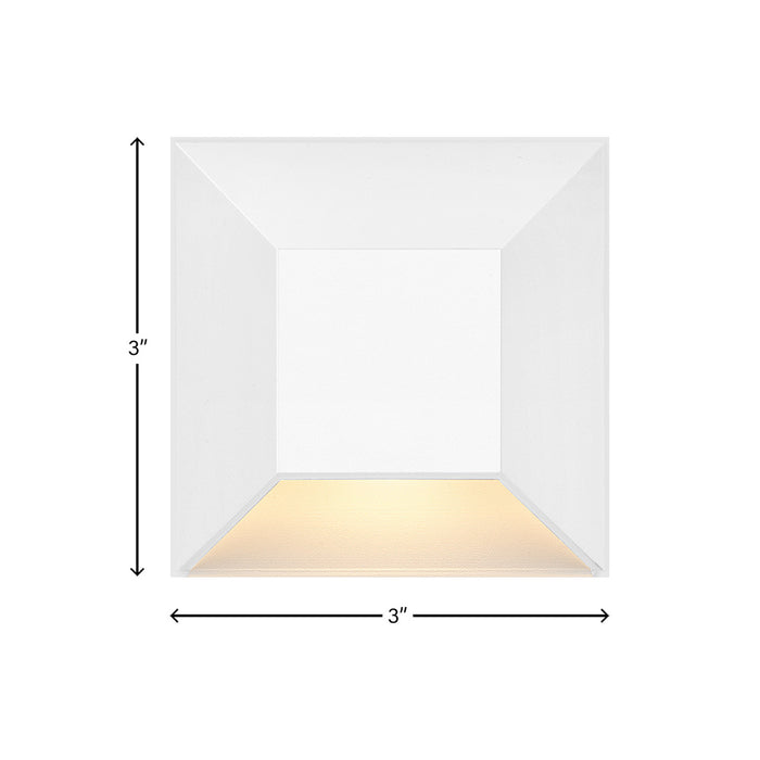 Nuvi Square LED Deck Light - line drawing..