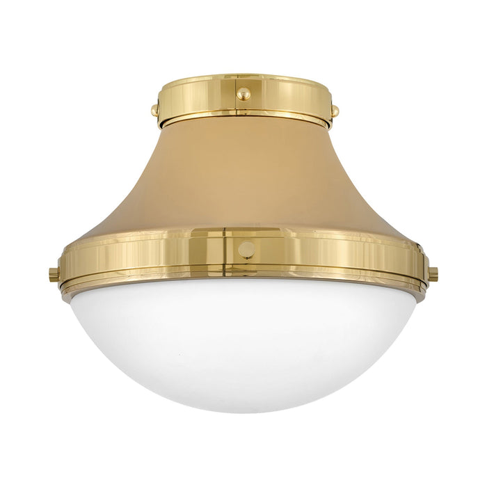 Oliver Flush Mount Ceiling Light in Bright Brass (Small).