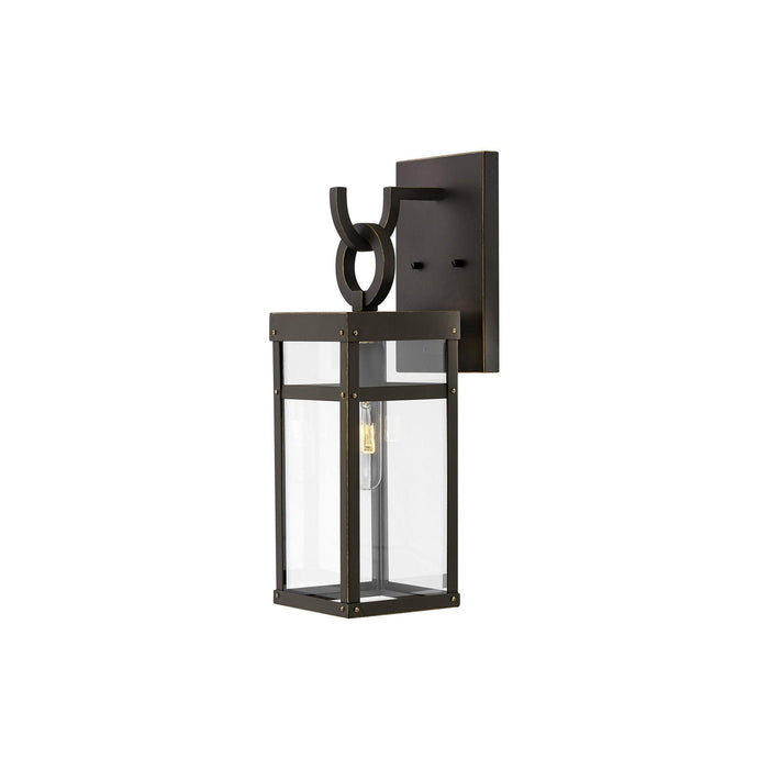 Porter Outside Area Wall Light in Small/Oil Rubbed Bronze.