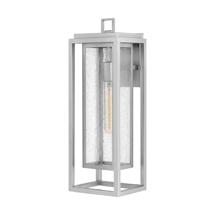 Republic Outside Area Wall Light in Large/Satin Nickel.