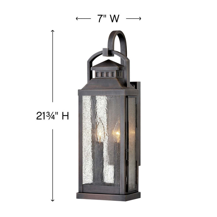 Revere Outdoor Wall Light - line drawing.