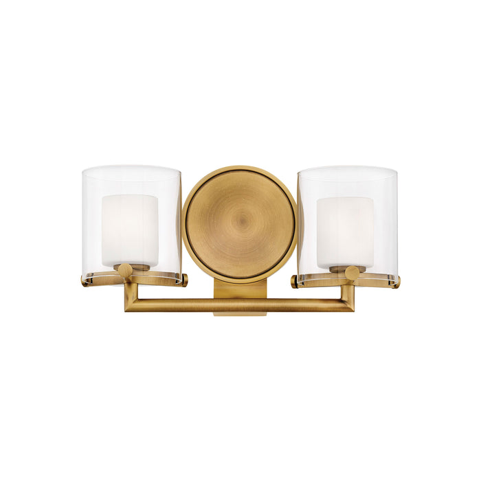 Rixon Bath Vanity Light in Heritage Brass (2-Light).