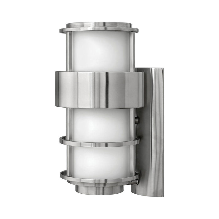 Saturn Outside Area Wall Light in Medium Stainless Steel.