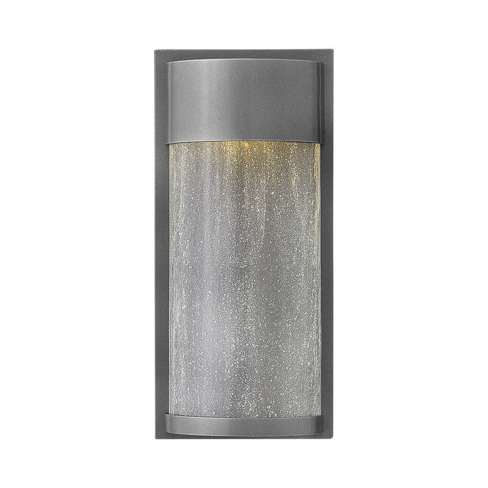 Shelter Outside Area Wall Light in Small Half-Round/Hematite.