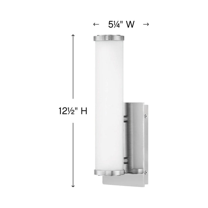 Simi Led Bath Vanity Lightin in line drawing.