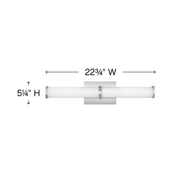 Simi Led Bath Vanity Lightin in line drawing.