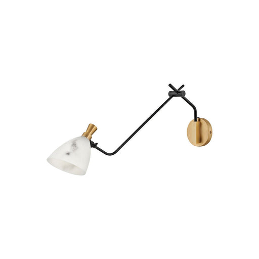 Sinclair Wall Light in Heritage Brass.