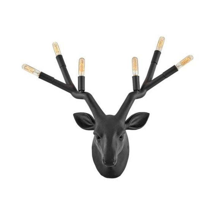 Stag indoor Wall Light in Black.
