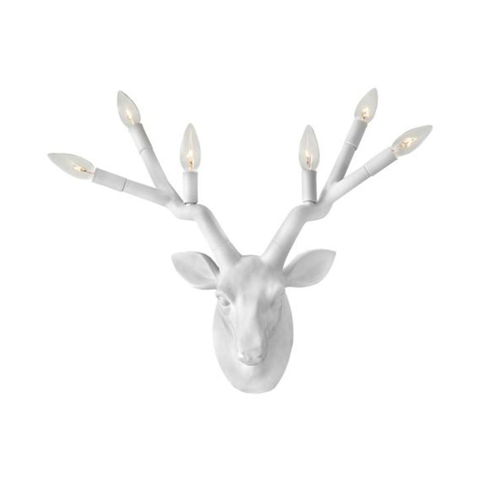 Stag indoor Wall Light in Chalk White.