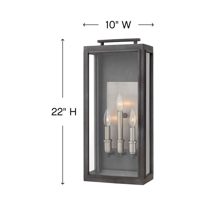 Sutcliffe Outdoor Wall Light - line drawing.