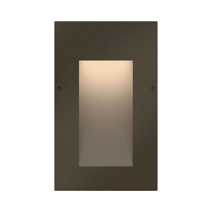 Taper LED Step Light in Vertical/Bronze.