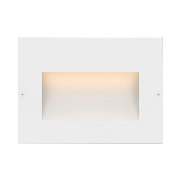 Taper LED Step Light in Horizontal/Satin White.